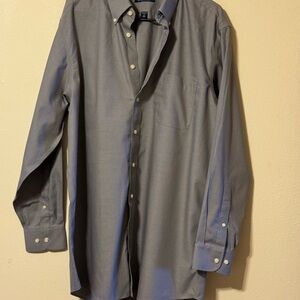 Stafford Men's Blue Casual Button Down Shirt